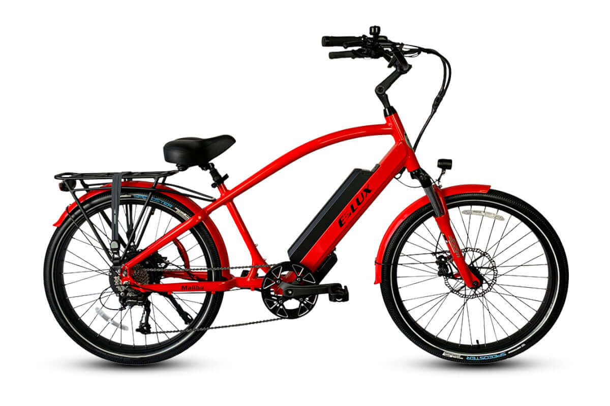 E-Lux Malibu Hybrid Electric Bike Red